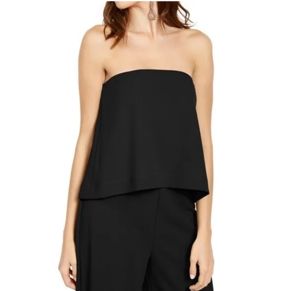 RACHEL ROY Women's Isla Fold-Over Strapless Wide Leg Jumpsuit - Picture 3 of 9